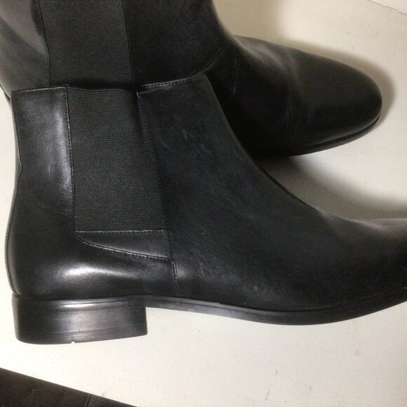 Aldo Black Leather Ankle Boot New Size 12 M - Picture 12 of 15